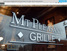 Tablet Screenshot of mtpleasantgrille.com